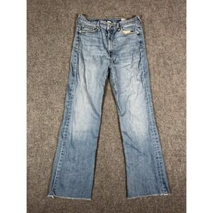 Rag & Bone Jeans Womens 28 Blue Nina High Rise Ankle‎ Flare Raw Hem USA Made